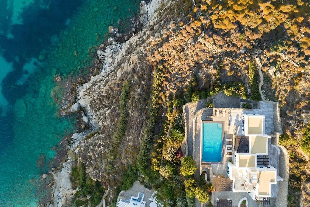 Excellent Mykonos Villa Villa Psarrou Lambda 5 Bedrooms Stunning Sea Views Psarrou Mykonos Town