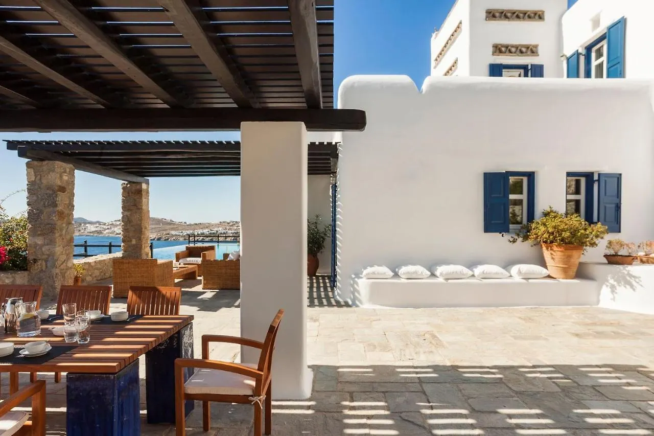 Excellent Mykonos Villa Villa Psarrou Lambda 5 Bedrooms Stunning Sea Views Psarrou Mykonos Town