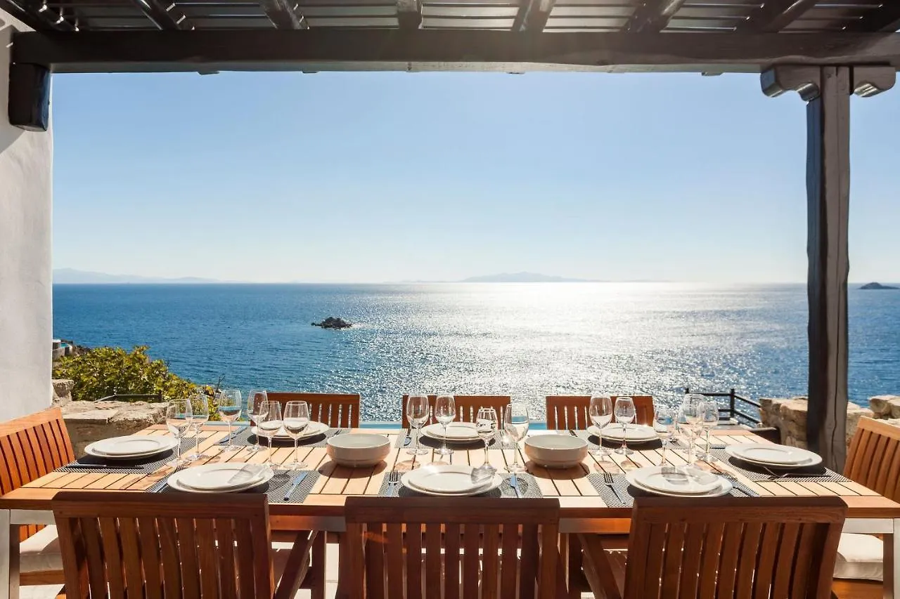 Excellent Mykonos Villa Villa Psarrou Lambda 5 Bedrooms Stunning Sea Views Psarrou Mykonos Town