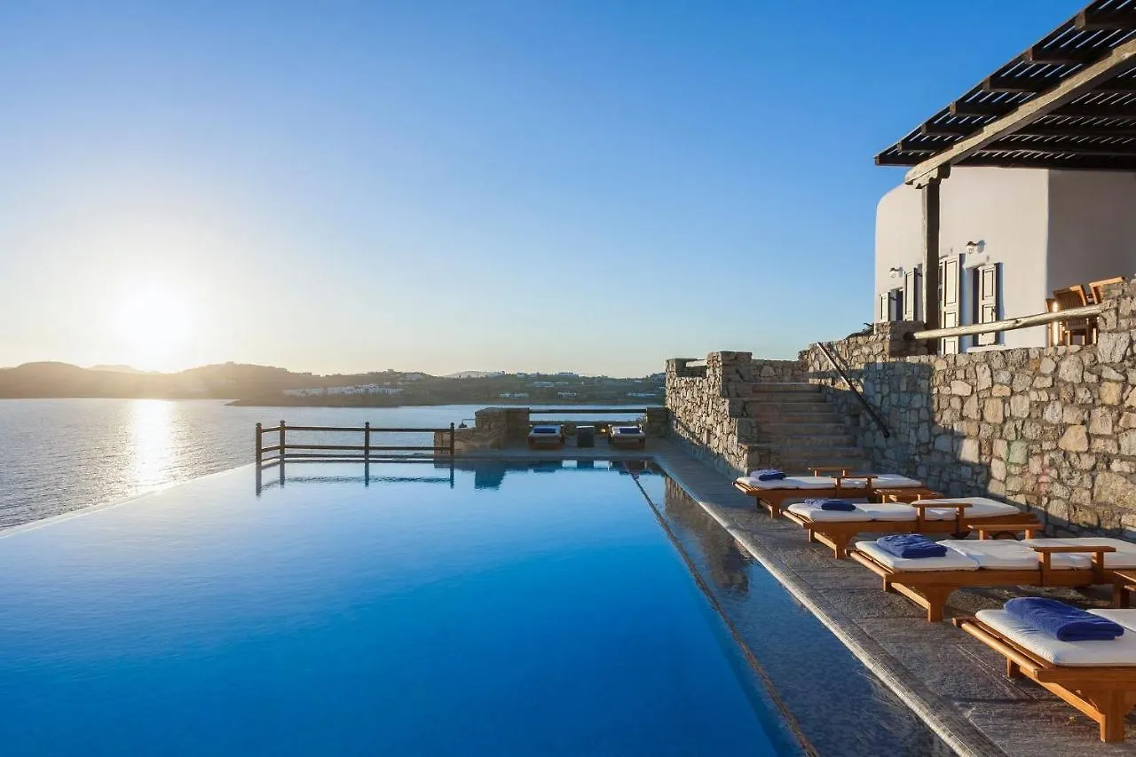 Excellent Mykonos Villa Villa Psarrou Lambda 5 Bedrooms Stunning Sea Views Psarrou Mykonos Town