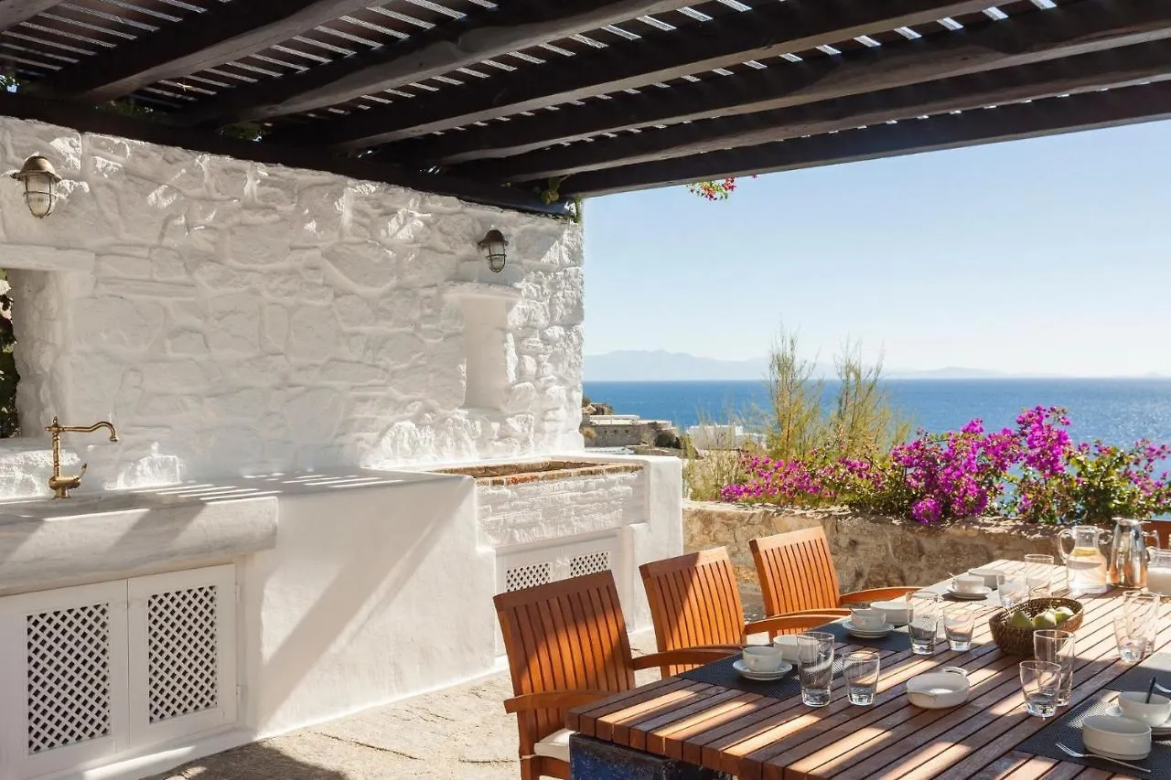 Excellent Mykonos Villa Villa Psarrou Lambda 5 Bedrooms Stunning Sea Views Psarrou Mykonos Town