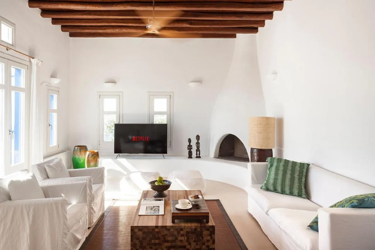 Excellent Mykonos Villa Villa Psarrou Lambda 5 Bedrooms Stunning Sea Views Psarrou Mykonos Town