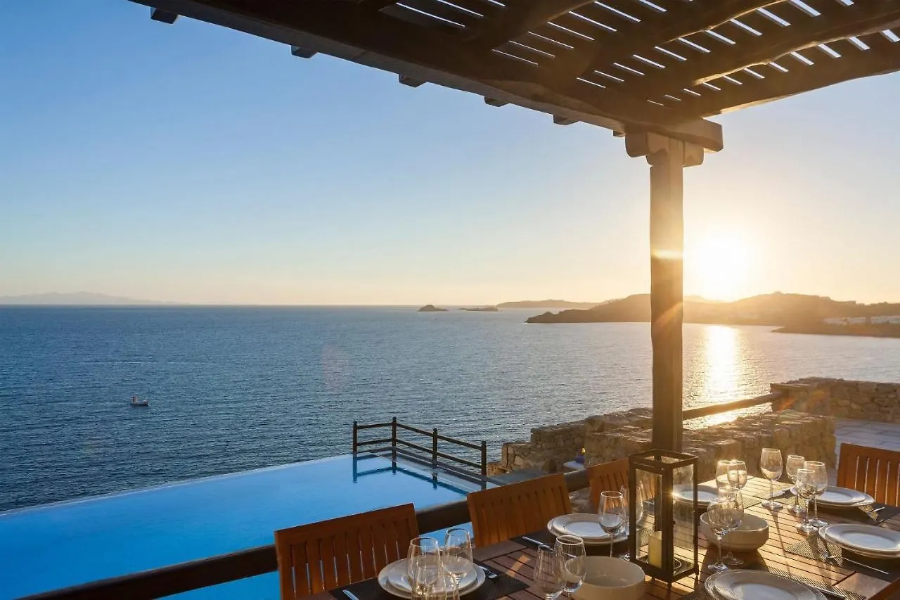 Excellent Mykonos Villa Villa Psarrou Lambda 5 Bedrooms Stunning Sea Views Psarrou Mykonos Town
