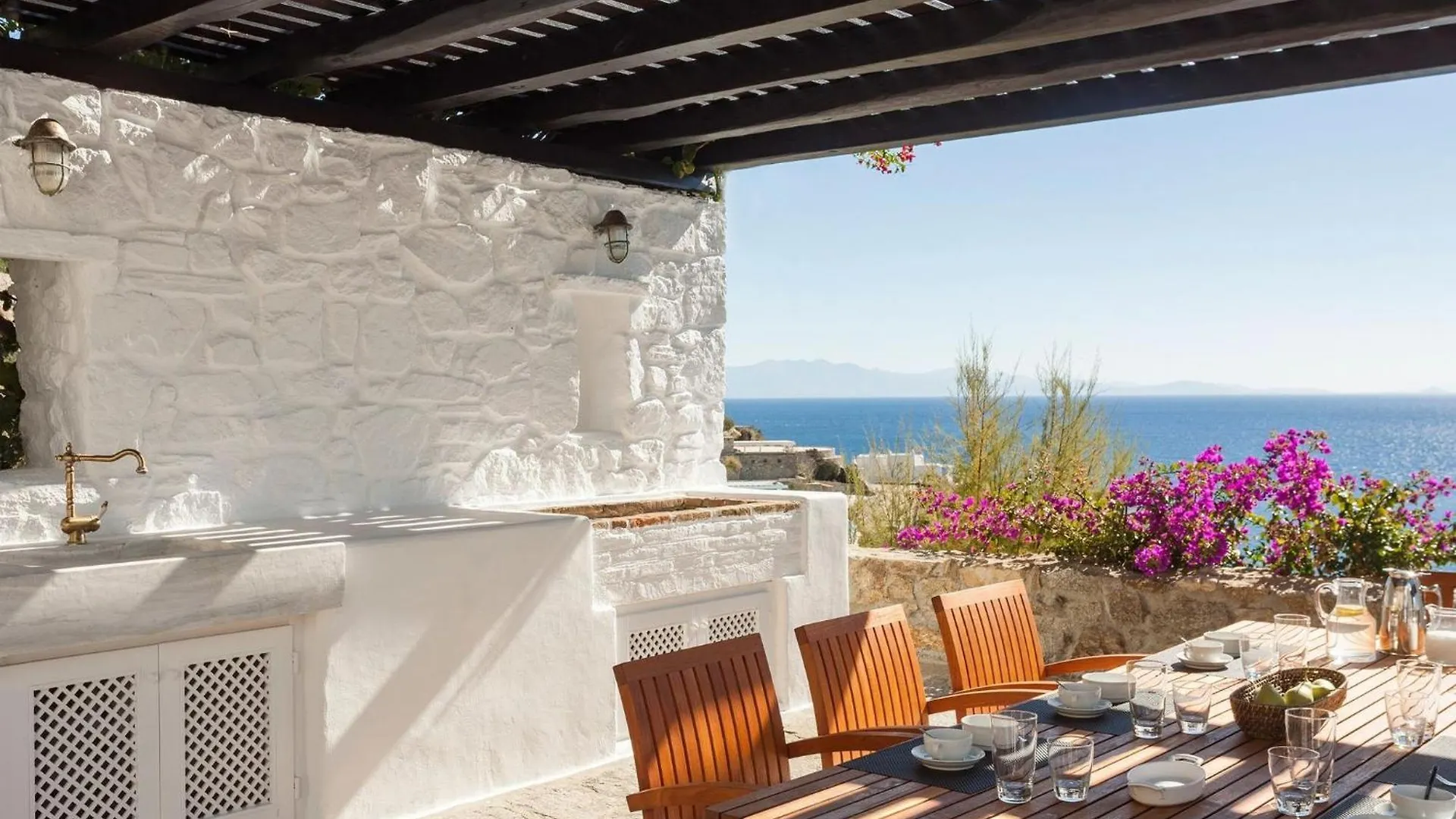 Excellent Mykonos Villa Villa Psarrou Lambda 5 Bedrooms Stunning Sea Views Psarrou Mykonos Town