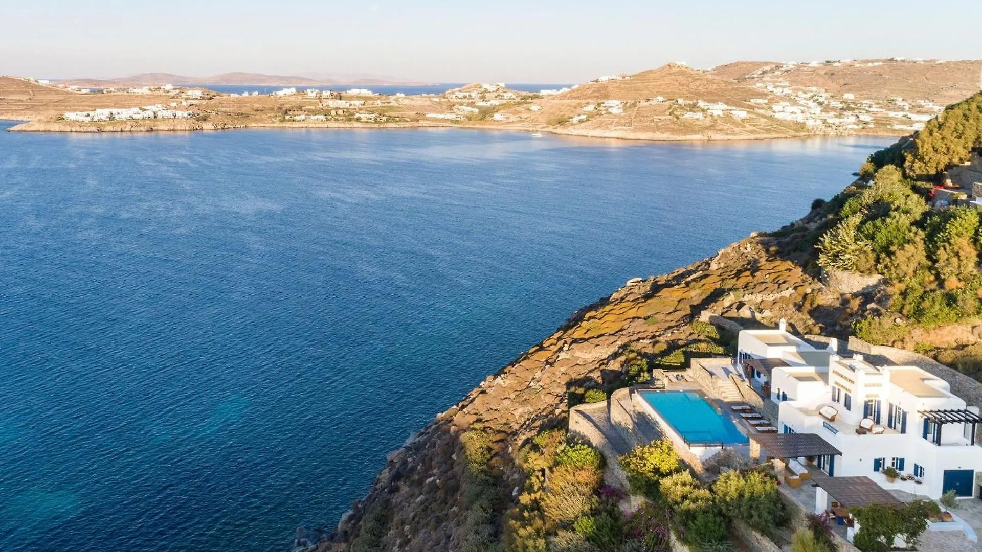Excellent Mykonos Villa Villa Psarrou Lambda 5 Bedrooms Stunning Sea Views Psarrou Mykonos Town